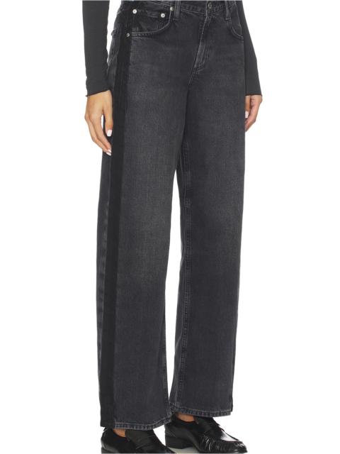 Citizens of Humanity Lindz Low Rise Easy Straight With Tuxedo Stripe Jeans