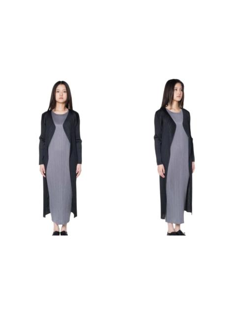 Pleats Please Issey Miyake Pleats Please Long Black Cardigan issey miyake