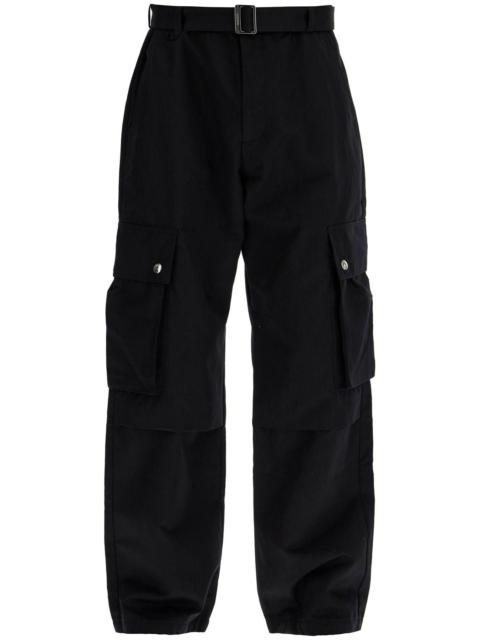 CARGO GABARDINE TROUSERS IN EIGHT