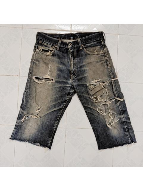 Levi's Vintage Levis 503 Total Distressed Short Cut Denim Jeans