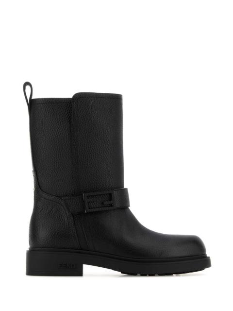 FENDI Fendi Women Black Leather Fendi Filo Boots