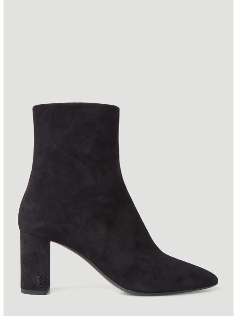 Saint Laurent Women Lou Suede Ankle Boots