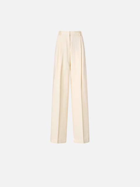 PINKO STRAIGHT-CUT TROUSERS WITH PRESSED PLEAT DETAIL