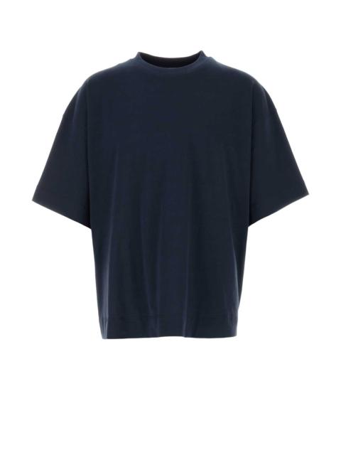 Dries Van Noten Dries Van Noten Men Midnight Blue Cotton Heno Oversize T-Shirt