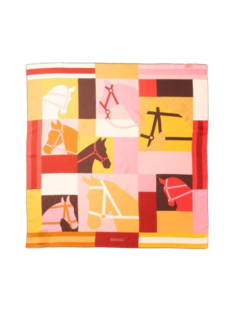 GUCCI Gucci Printed Silk Jacquard Carré