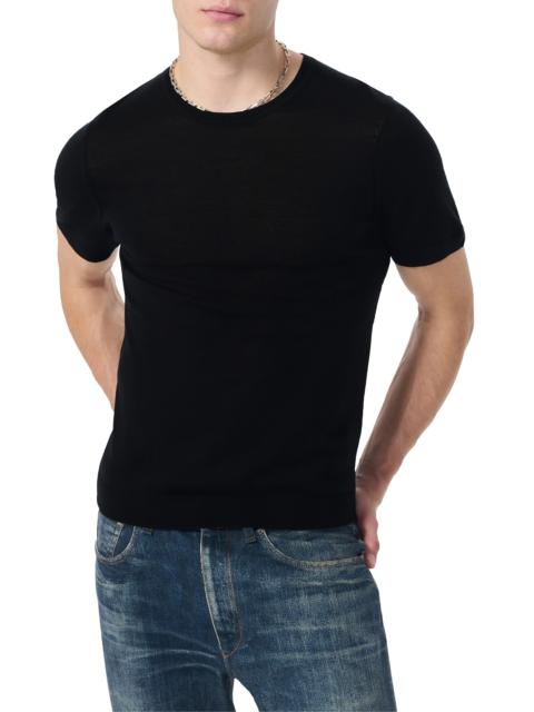 rag & bone rag & bone Aulton Wool Blend T-Shirt in Black at Nordstrom