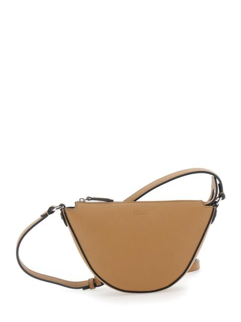 FENDI Fendi Men 'Melon' Beige Crossbody Bag With Half-Moon Silhouette And Logo Lettering On The Front In G
