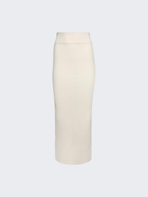 WARDROBE.NYC Knit Column Skirt Cream