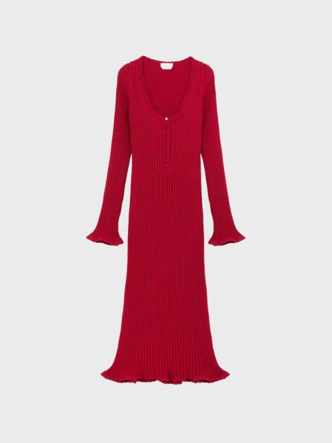 Blumarine RIBBED KNIT MIDI DRESS