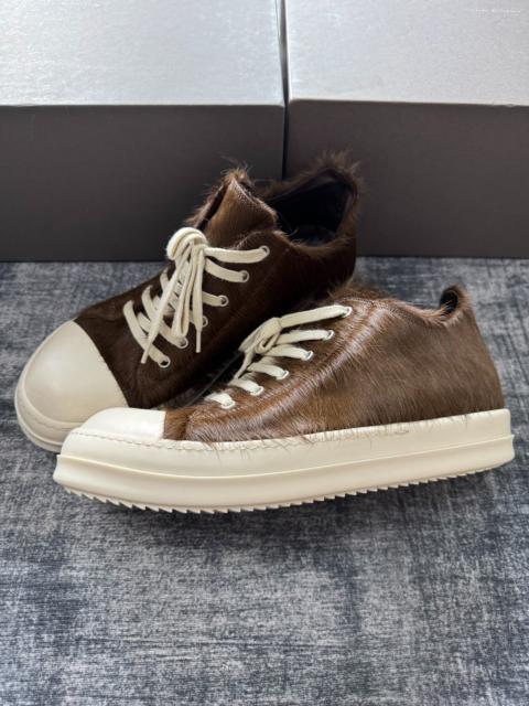 Rick Owens Rick Owens mainline brown horsehair low-top large Converse sneakers