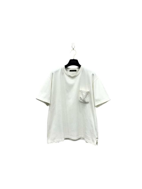 Louis Vuitton Louis Vuitton White Short-Sleeve Pocket T-Shirt with Subtle Monogram Pattern