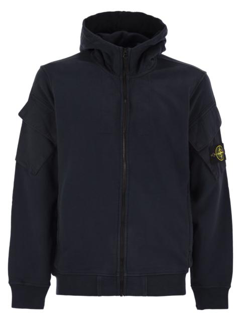 Stone Island Stone Island Men Hoodie With Zip And Sleeve Pockets