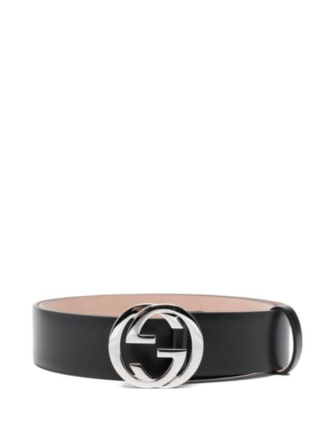 GUCCI Gucci Men Gg Interlocking Leather Belt