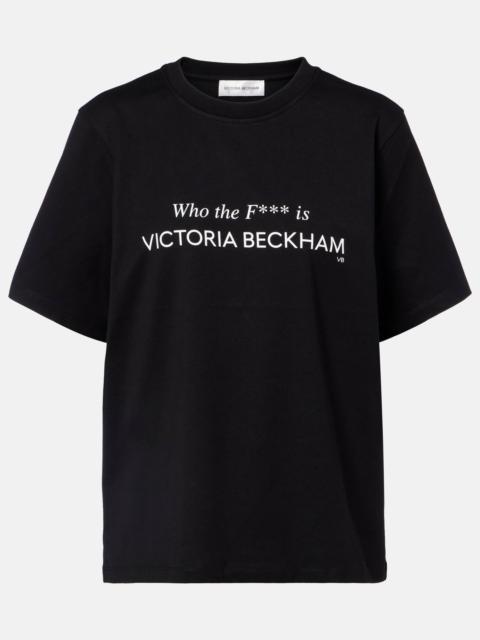 Victoria Beckham Printed cotton jersey T-shirt