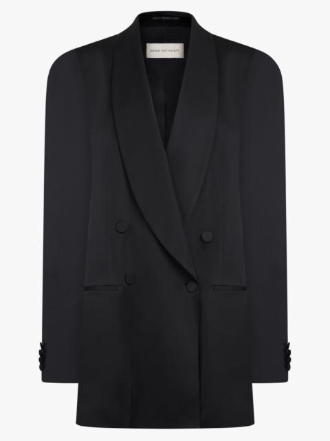 Dries Van Noten BLINKER DOUBLE BREASTED LONG JACKET | BLACK