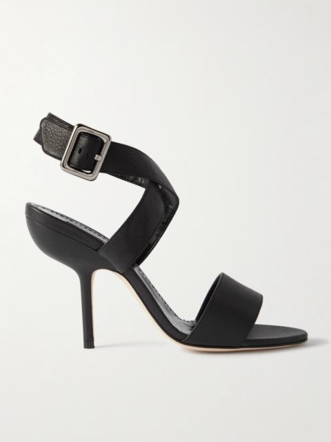 Manolo Blahnik Helua 105 Textured-leather Sandals