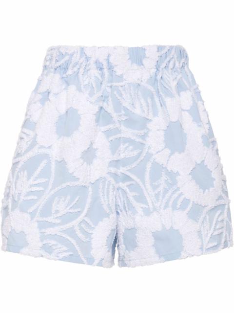 Prada floral embroidered shorts