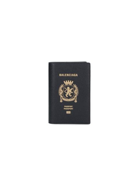 BALENCIAGA LOGO PASSPORT HOLDER