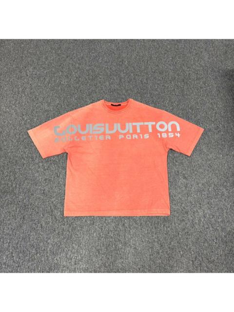 Louis Vuitton Louis Vuitton washed and printed logo short-sleeved cotton T-shirt 