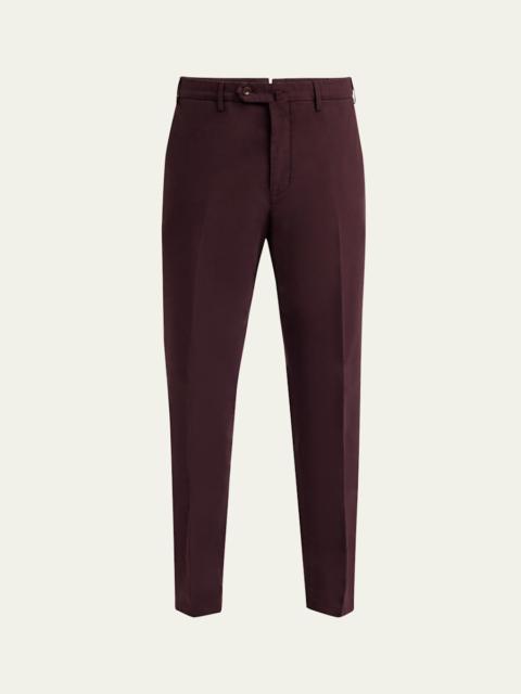 Loro Piana Men's Carlo Hyannis Straight Cotton Trousers