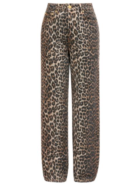 GANNI Ganni Women "Lari" Jeans With Leopard Print