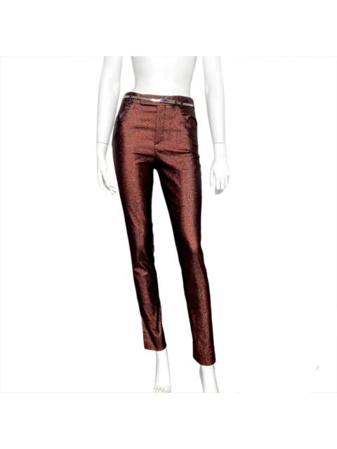 GUCCI Gucci Spring 1997 Tom Ford Metallic Brown Lurex Pants 40