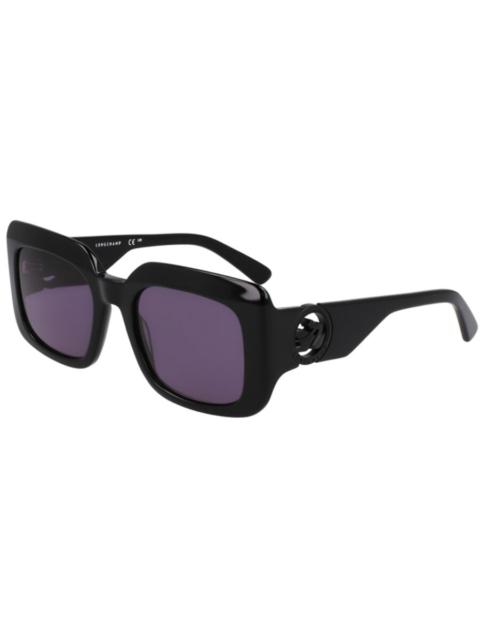 Longchamp Longchamp Grey Square Ladies Sunglasses LO753S 001 51