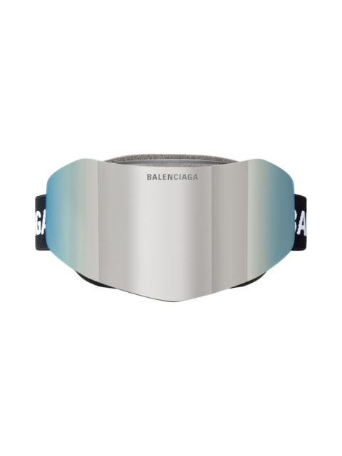 BALENCIAGA Ski Mask Goggles in Mirror Silver