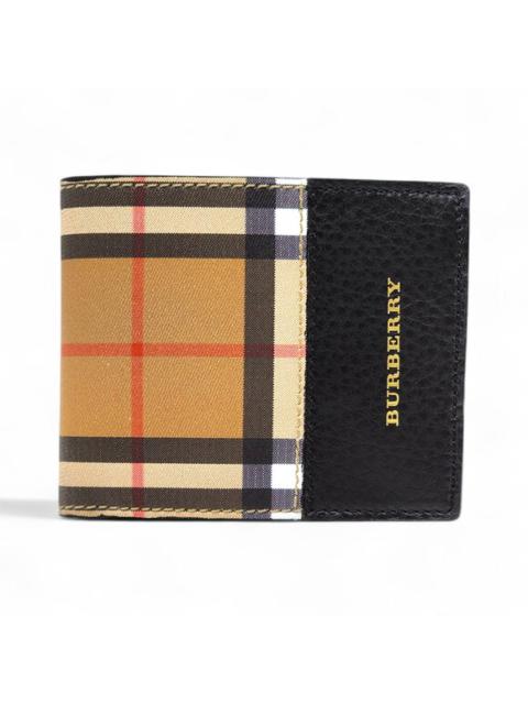 Burberry Tartan Check Bi-Fold Wallet - Beige/Black