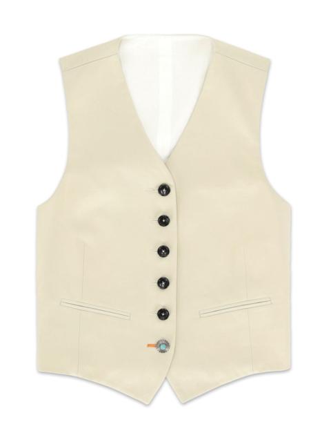 FORTELA Fortela Demi Satin Vest in Camel at Nordstrom