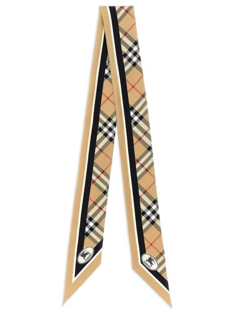 Burberry Burberry Women Skinny Check Silk Scarf