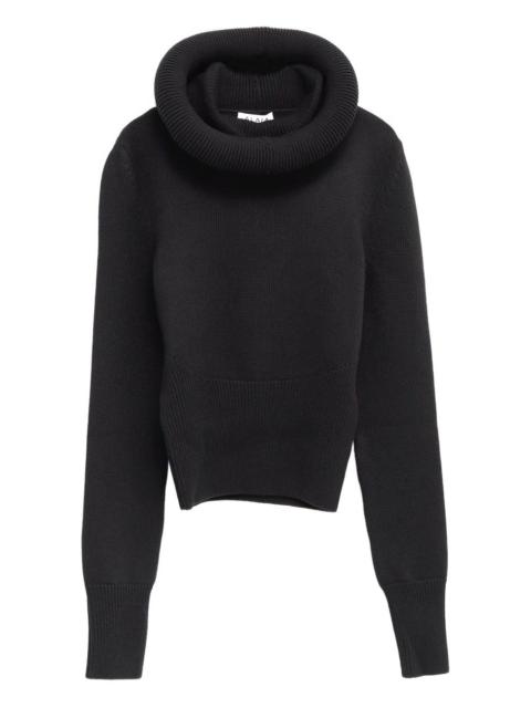 Alaïa cowl-neck fitted sweater