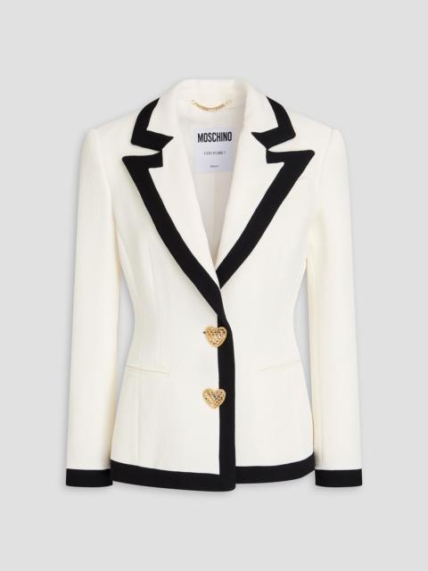 Moschino Two-tone hammered-crepe blazer