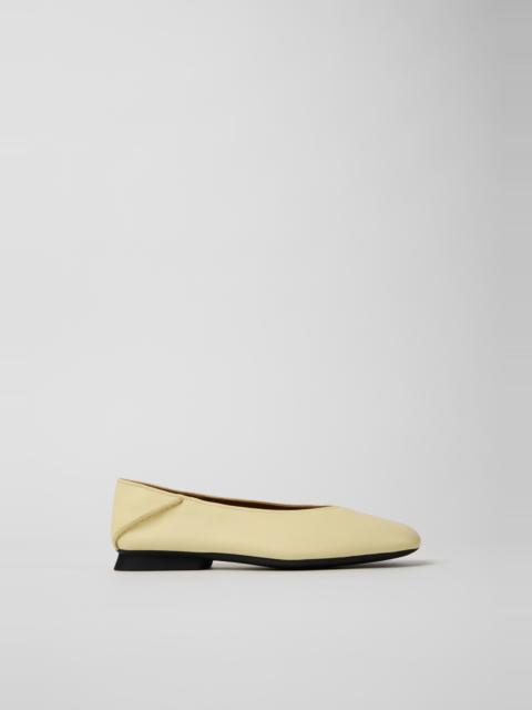 CAMPERLAB Yellow Leather Ballerinas for Women.