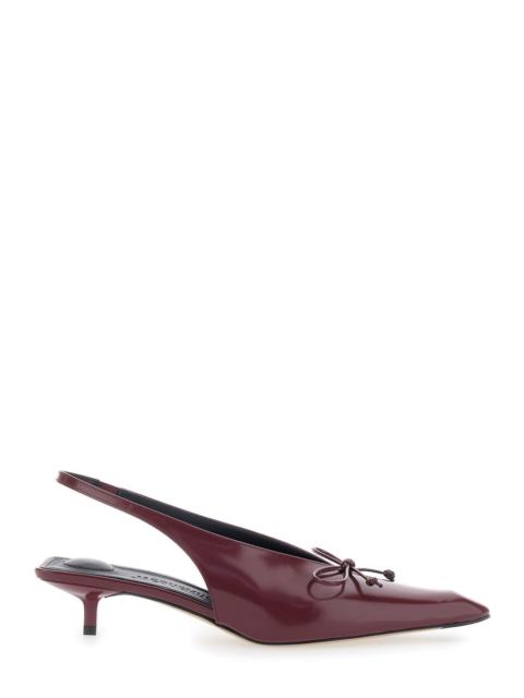 JACQUEMUS Jacquemus Women Bordeaux Pumps With Pointed Toe Design In Leather Woman