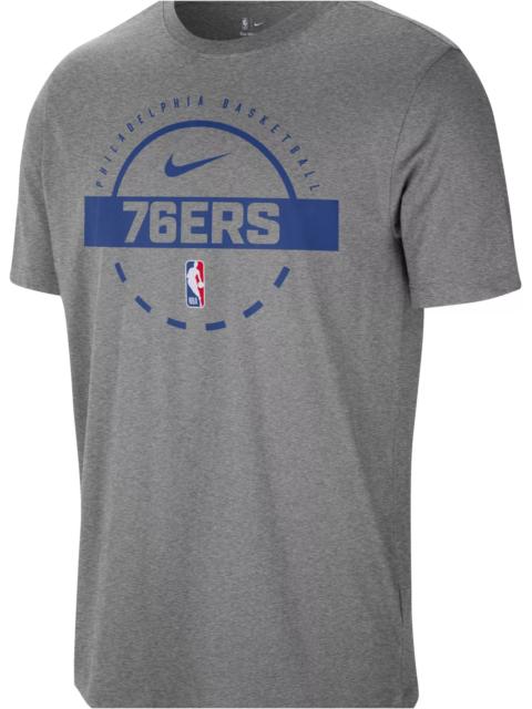 Nike Nike Men's Philadelphia 76ers Grey On Court Practice T-Shirt
