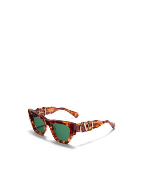 Valentino Valentino SETTE Green Cat Eye Ladies Sunglasses VLS-166 B 52