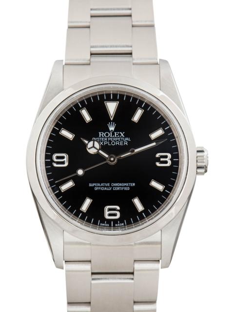 ROLEX Used Rolex Explorer 36 Steel 114270 Black Dial