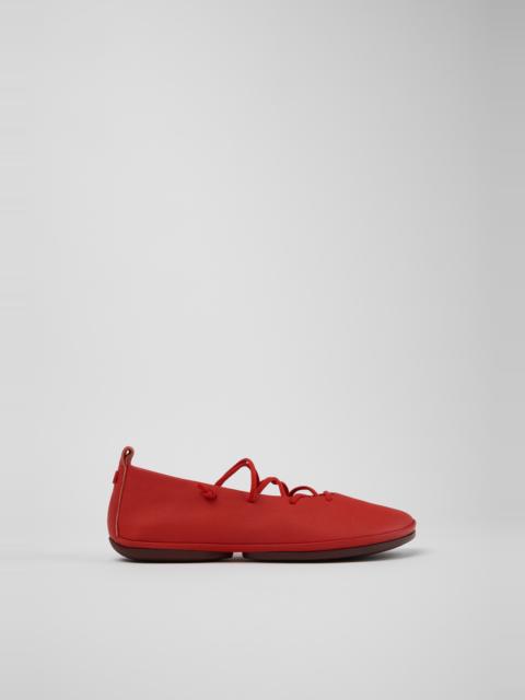 CAMPERLAB Red Leather Ballerinas for Women.