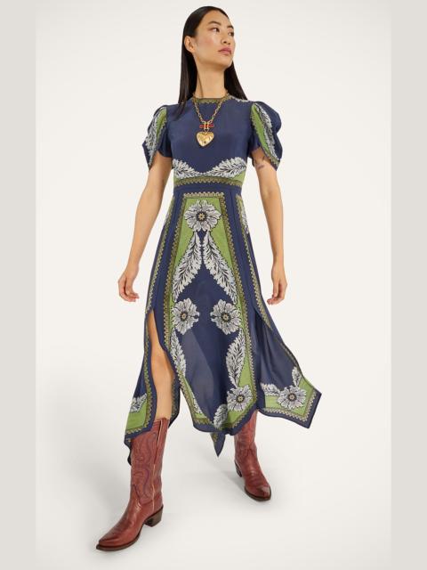 La DoubleJ La DoubleJ Cherie Scarf Dress Placée in Bounty Placée Navy at Nordstrom