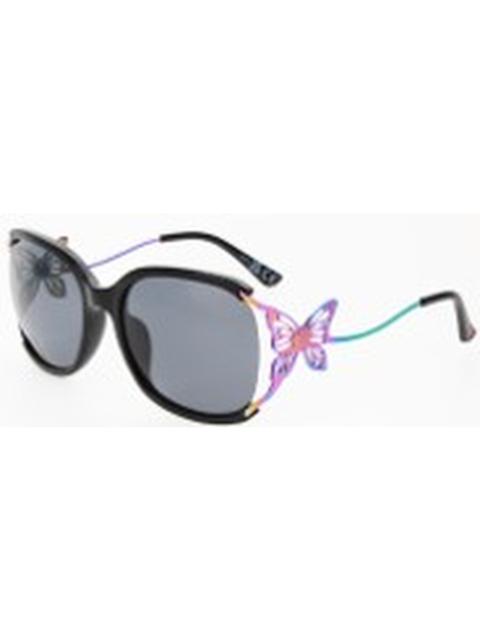 Other Designers Betsey Johnson Smoke Butterfly Ladies Sunglasses 10268854.CGR BLKSMK