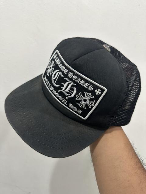 Chrome Hearts Faded Black CHROME HEARTS Distress Trucker Hat