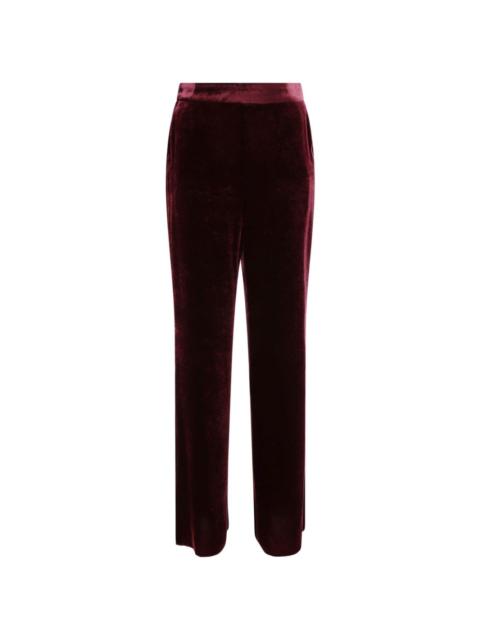 Etro velvet straight-leg trousers