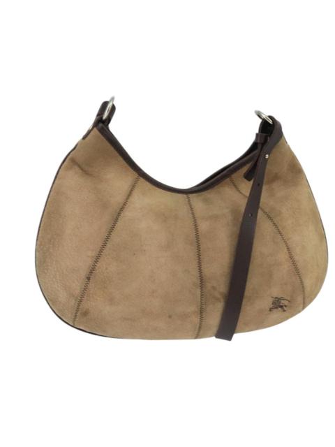 Burberry Burberry Blue Label Shoulder Bag Suede Brown Silver