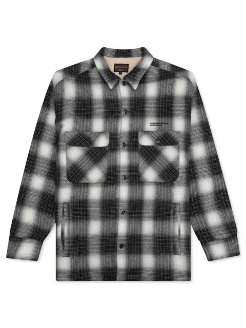 NEIGHBORHOOD CHECK BOA SH WO L/S SHIRT - BLACK