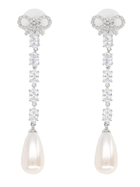 self-portrait Self-Portrait Women "Bow Pearl Droplet" Earrings