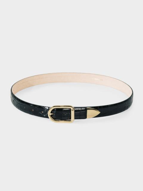 DÉHANCHE Mija Croco Tip Leather Belt