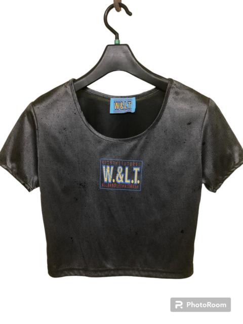 Other Designers Walter Van Beirendonck - W &LT Kiss The Future Woman Cropped Strecth Shirt