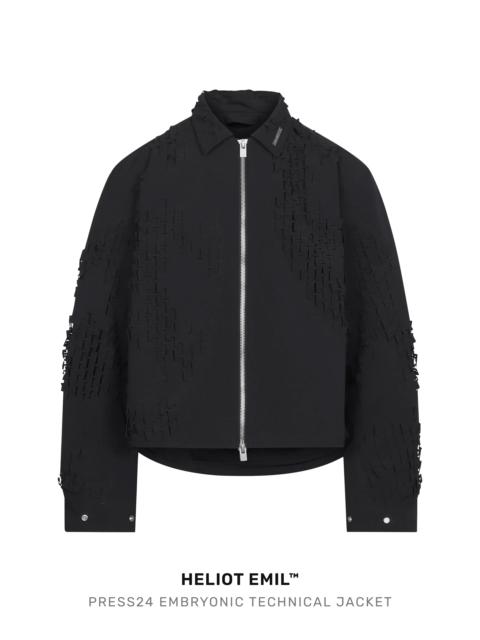 PRE-SS24 EMBRYONIC LASERCUT-PATTERN TECHNICAL JACKET BLACK