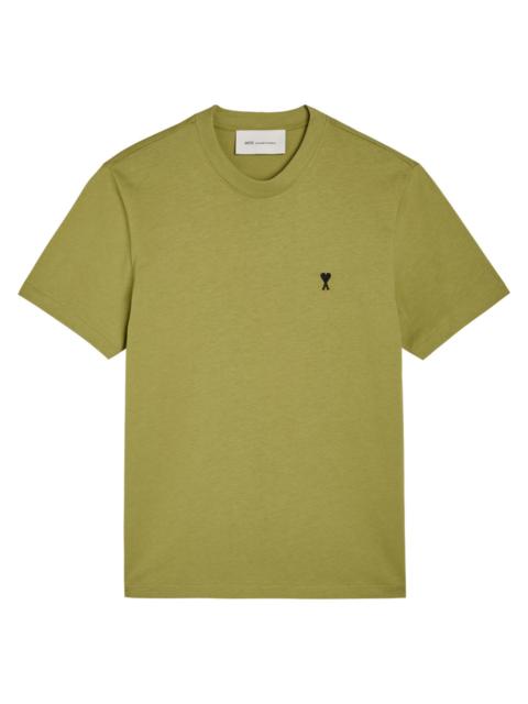 AMI Paris Ami Paris Logo-embroidered Cotton T-shirt